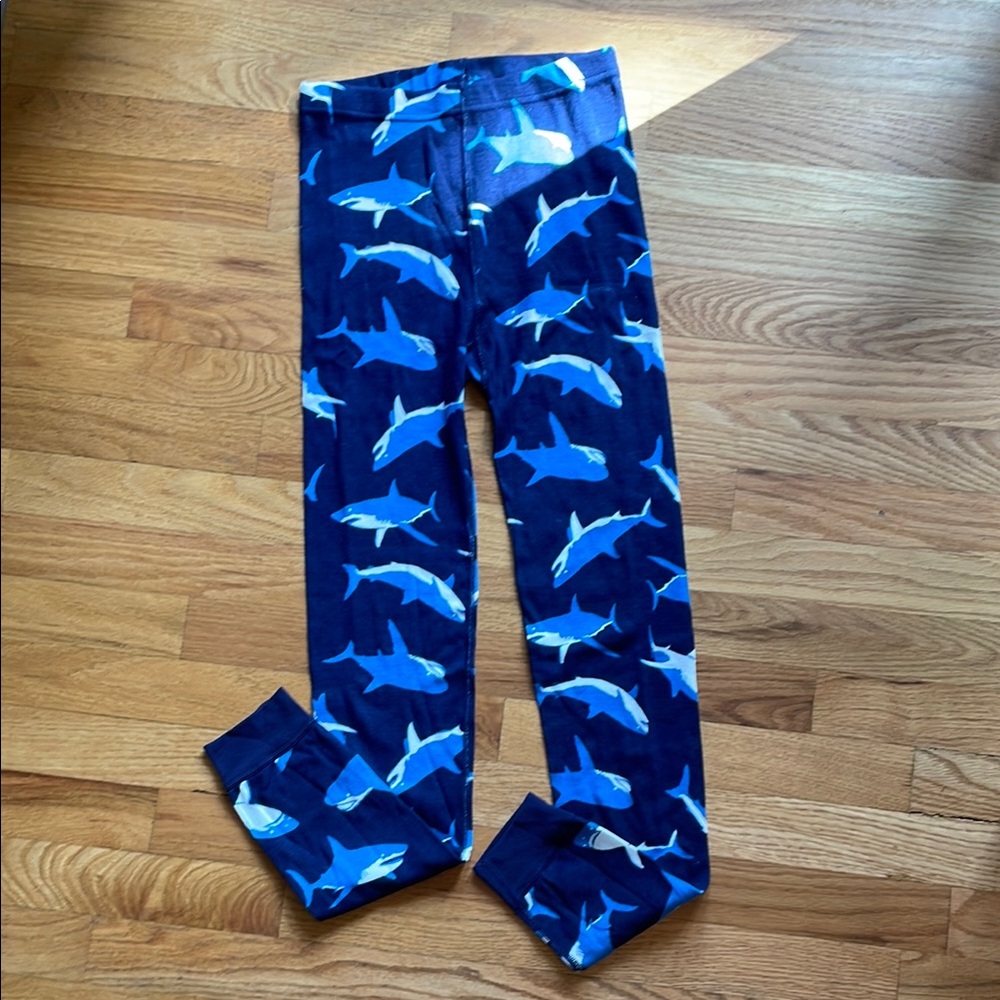 Hanna Andersson Blue Shark Long John Pajama Bottoms - Picture 3 of 9